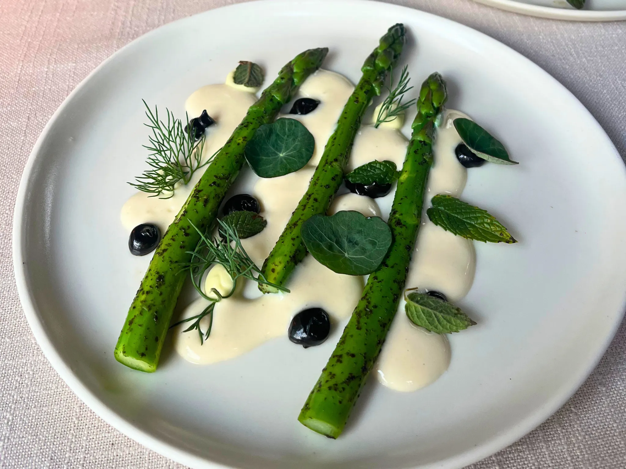 Asparagus on plate