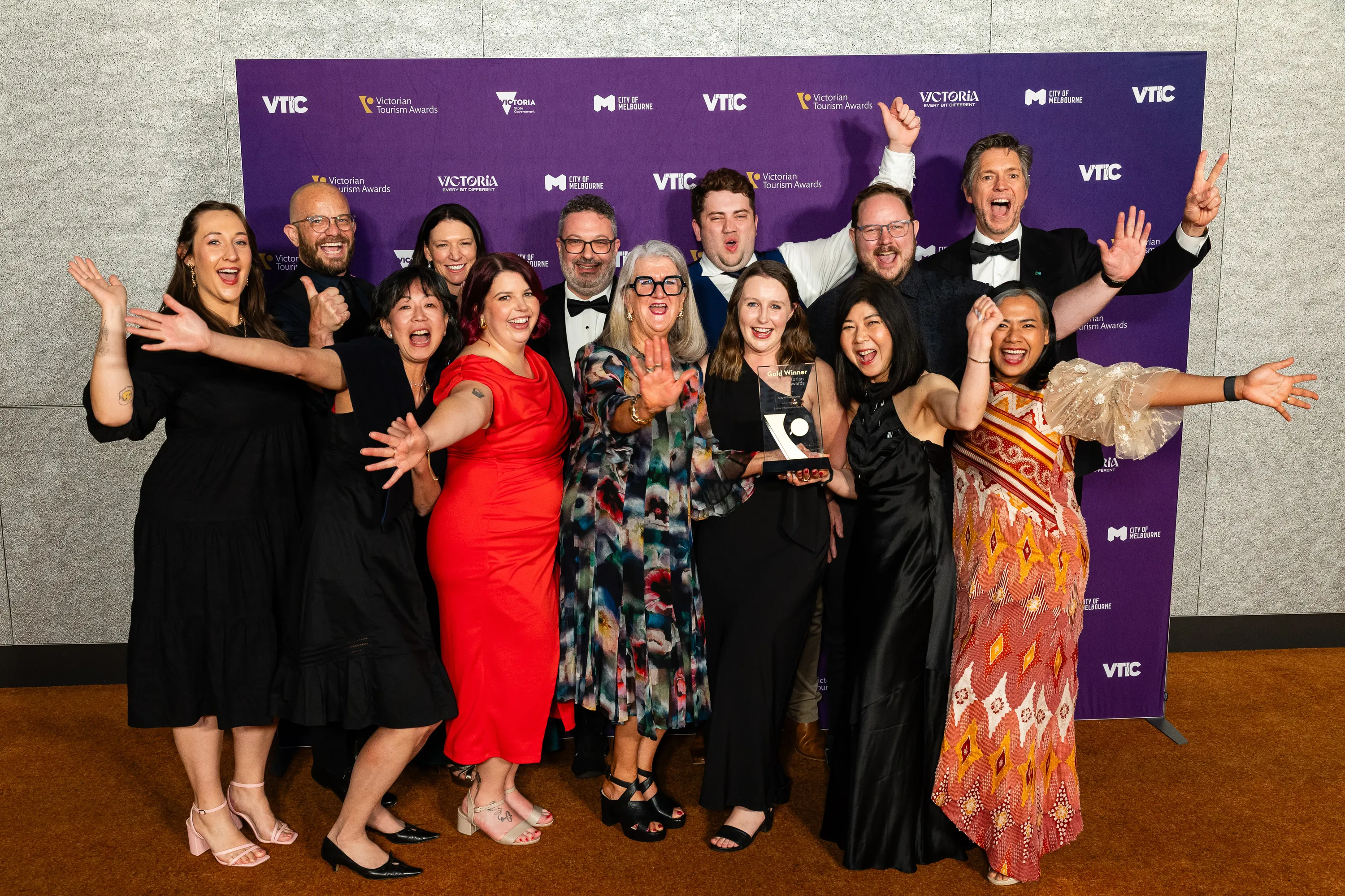 Winners at the Victorian Tourism Awards 2025.