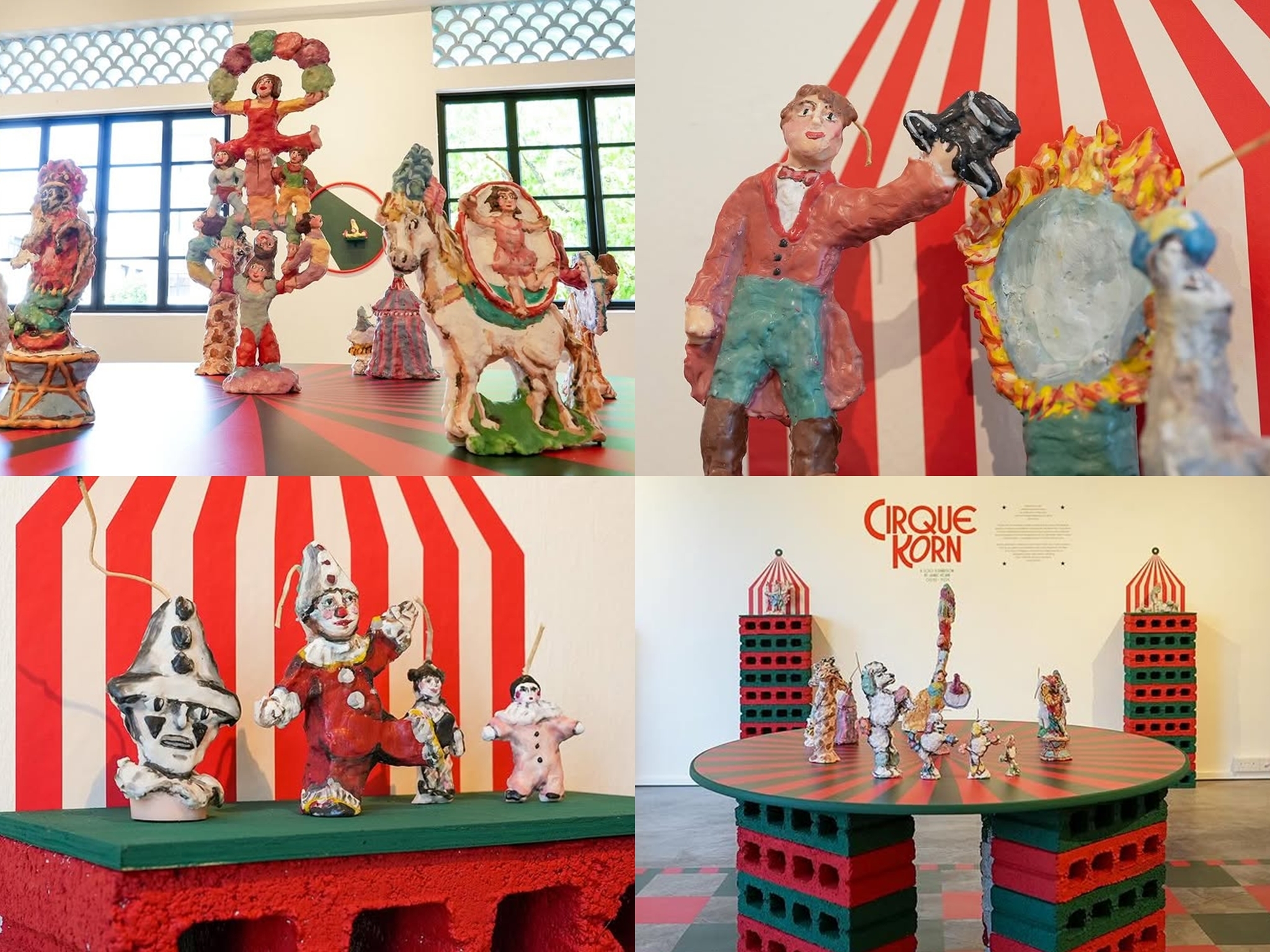 Admire kooky circus-themed waxworks by American candle artist Janie Korn at this free-entry exhibition