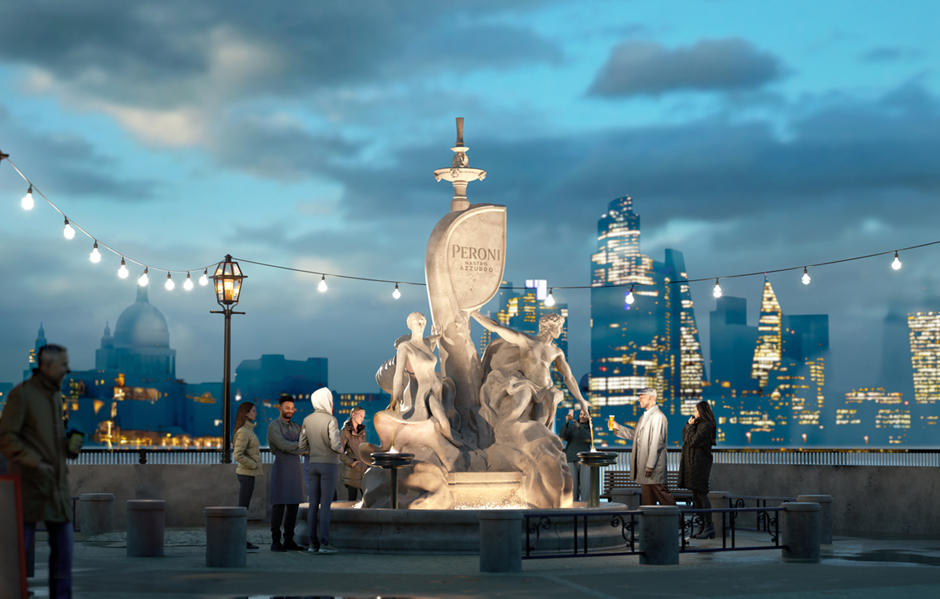 Peroni fountain