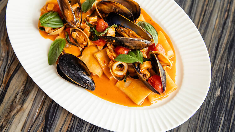 A pasta dish at Flaminia