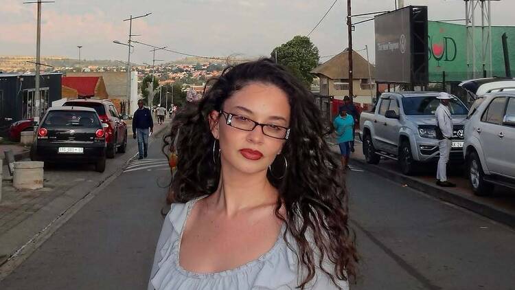 Sabrina Claudio on the streets of Johannesburg Sabrina Claudio on the streets of Johannesburg