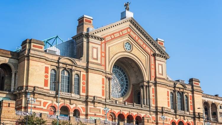 London's Alexandra Palace against a blue sky London's Alexandra Palace against a blue sky