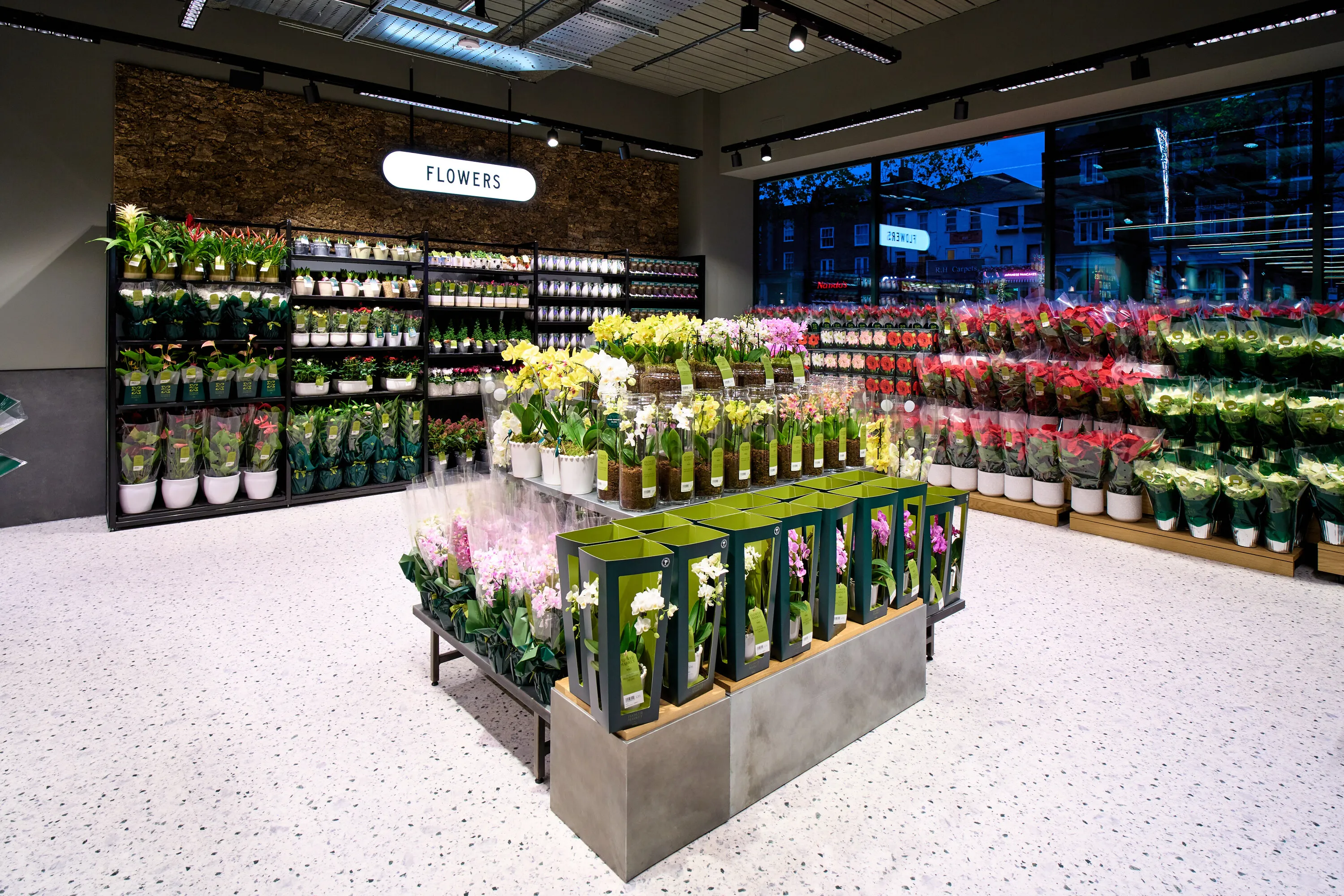 The flower stand at the new Chiswick M&S store