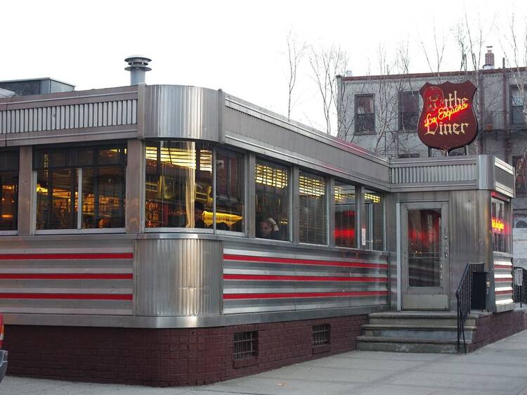 The Williamsburg diner that was lifted out of the neighborhood was moved into a Brooklyn Navy Yard movie studio The Williamsburg diner that was lifted out of the neighborhood was moved into a Brooklyn Navy Yard movie studio