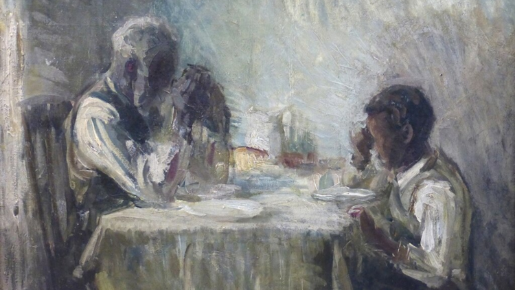 An oil painting by Henry Ossawa Tanner An oil painting by Henry Ossawa Tanner