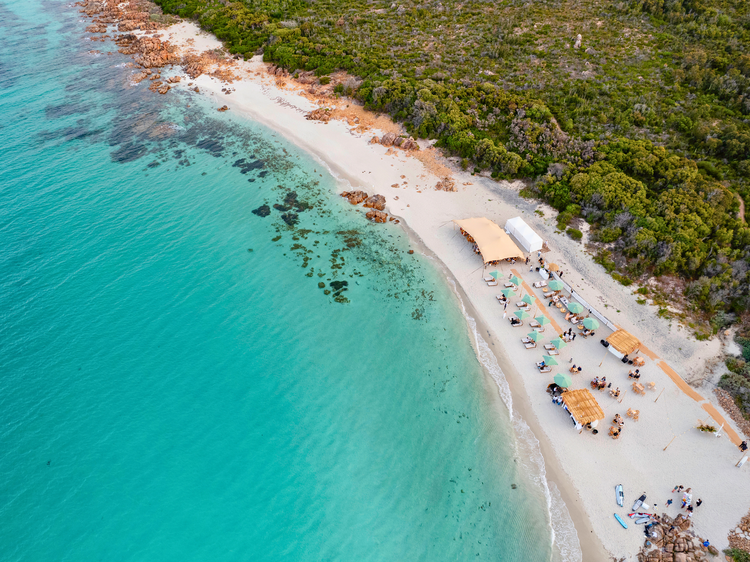 Pair'd Aerial of beach with beach club