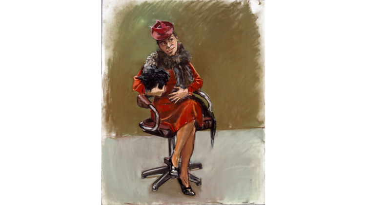 Paula Rego. A Mãe a usar a pele do lobo, 2003. Da série “O Capuchinho Vermelho” Pastel sobre papel, 84 x 67 cm Paula Rego. A Mãe a usar a pele do lobo, 2003. Da série “O Capuchinho Vermelho” Pastel sobre papel, 84 x 67 cm