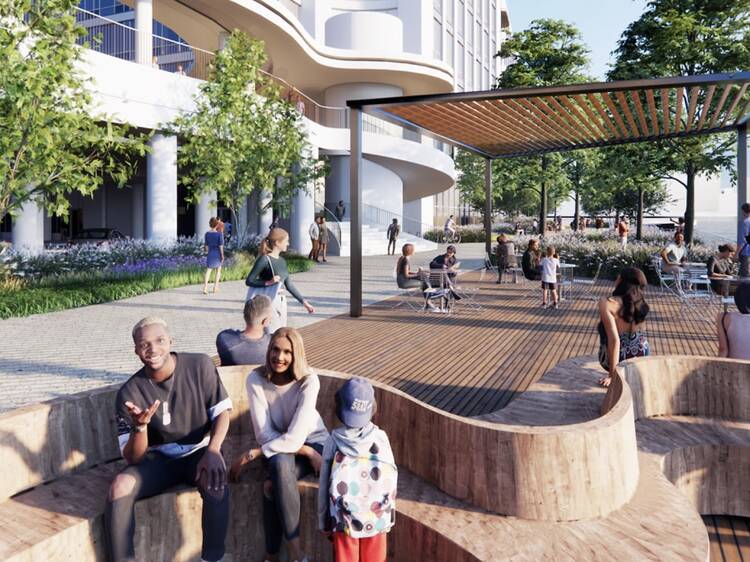 See renderings of the new mixed-use waterfront building set to be developed on the Harlem River See renderings of the new mixed-use waterfront building set to be developed on the Harlem River