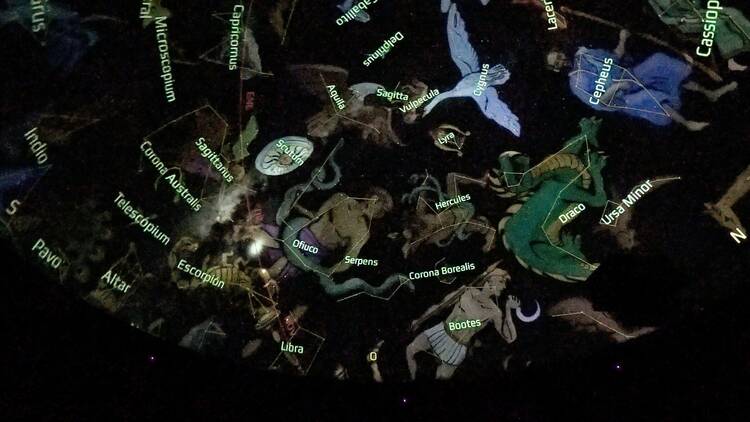 Constelaciones en el Planetario Universum