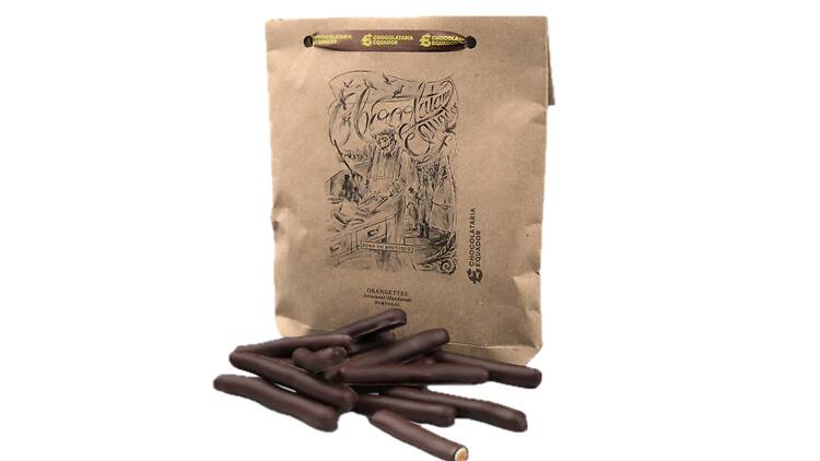 Orangettes com Chocolate Negro da Chocolataria Equador