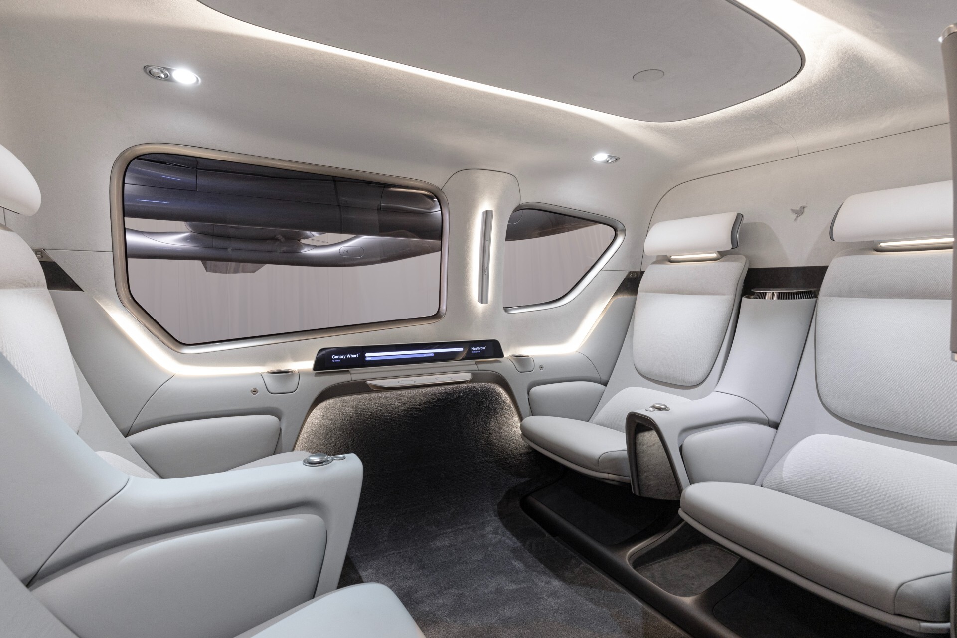 interior of the Valo aircraft