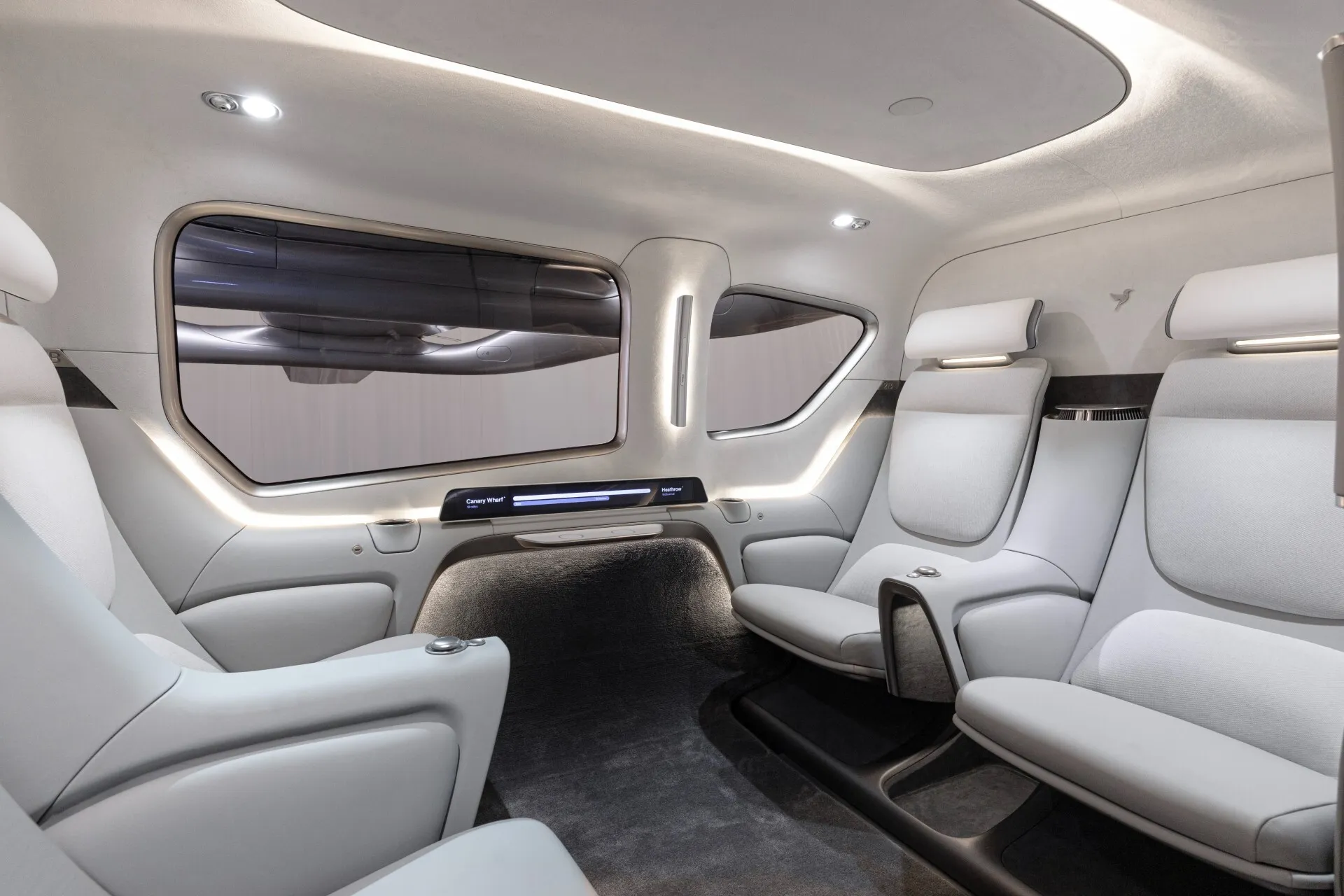 interior of the Valo aircraft