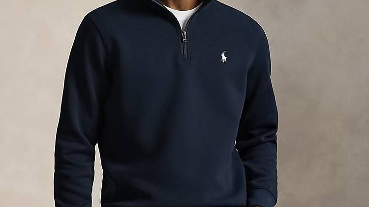 Pour ceux qui suivent de près les tendances : un quarter-zip Polo Ralph Lauren