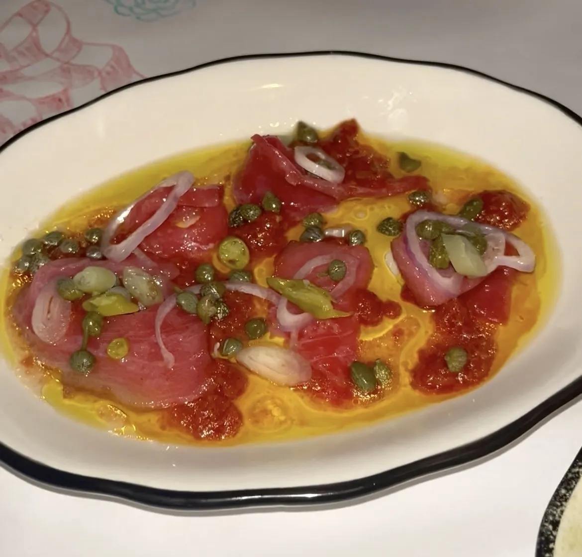 Tuna Crudo at Pitt's