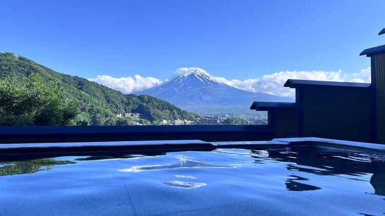 Soak in an onsen with a view
