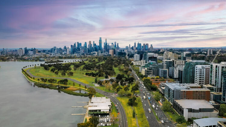 Albert Park An aerial view of Albert Park.