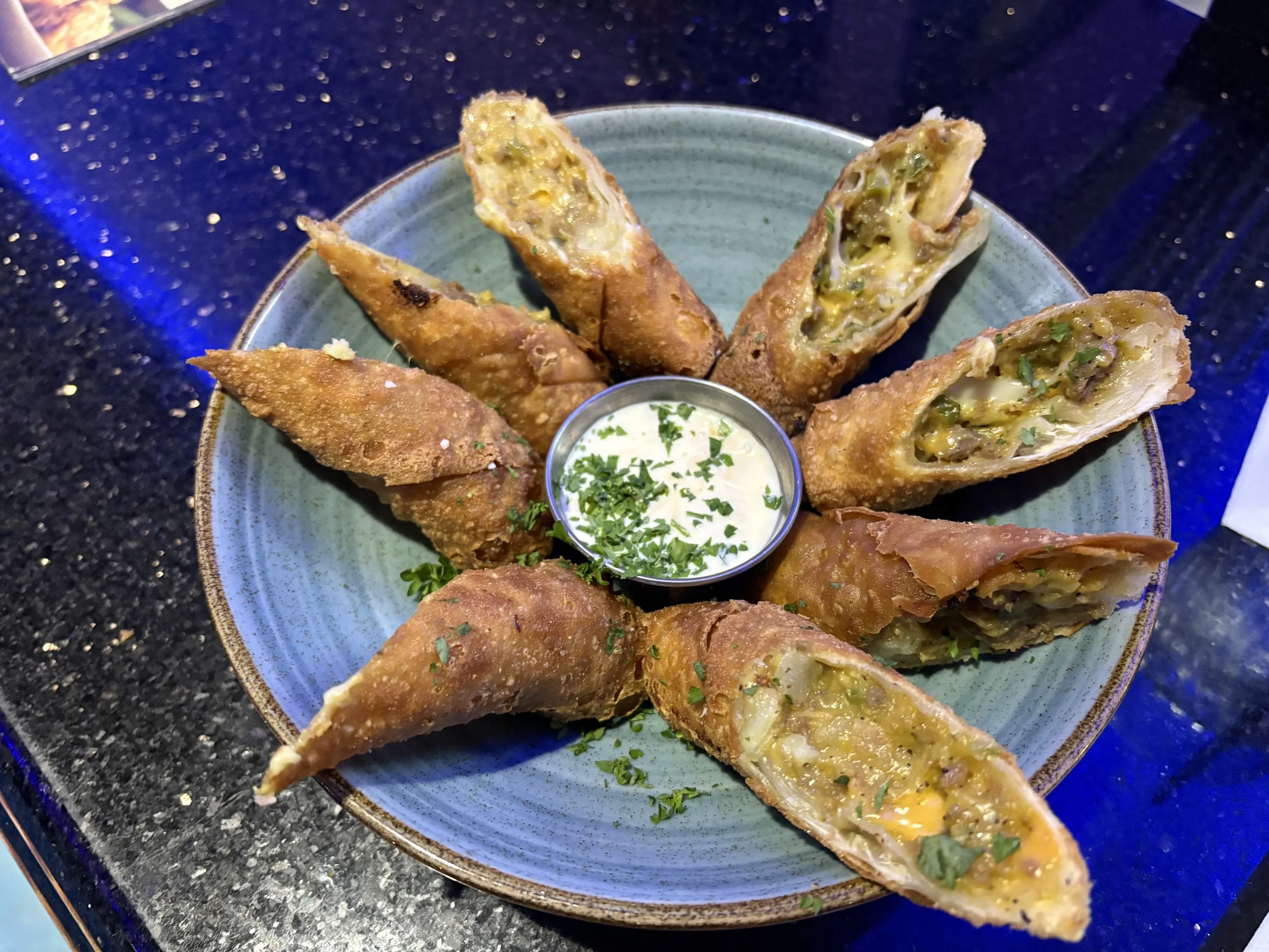 Philly Cheesesteak Egg Rolls at Dave & Buster's 