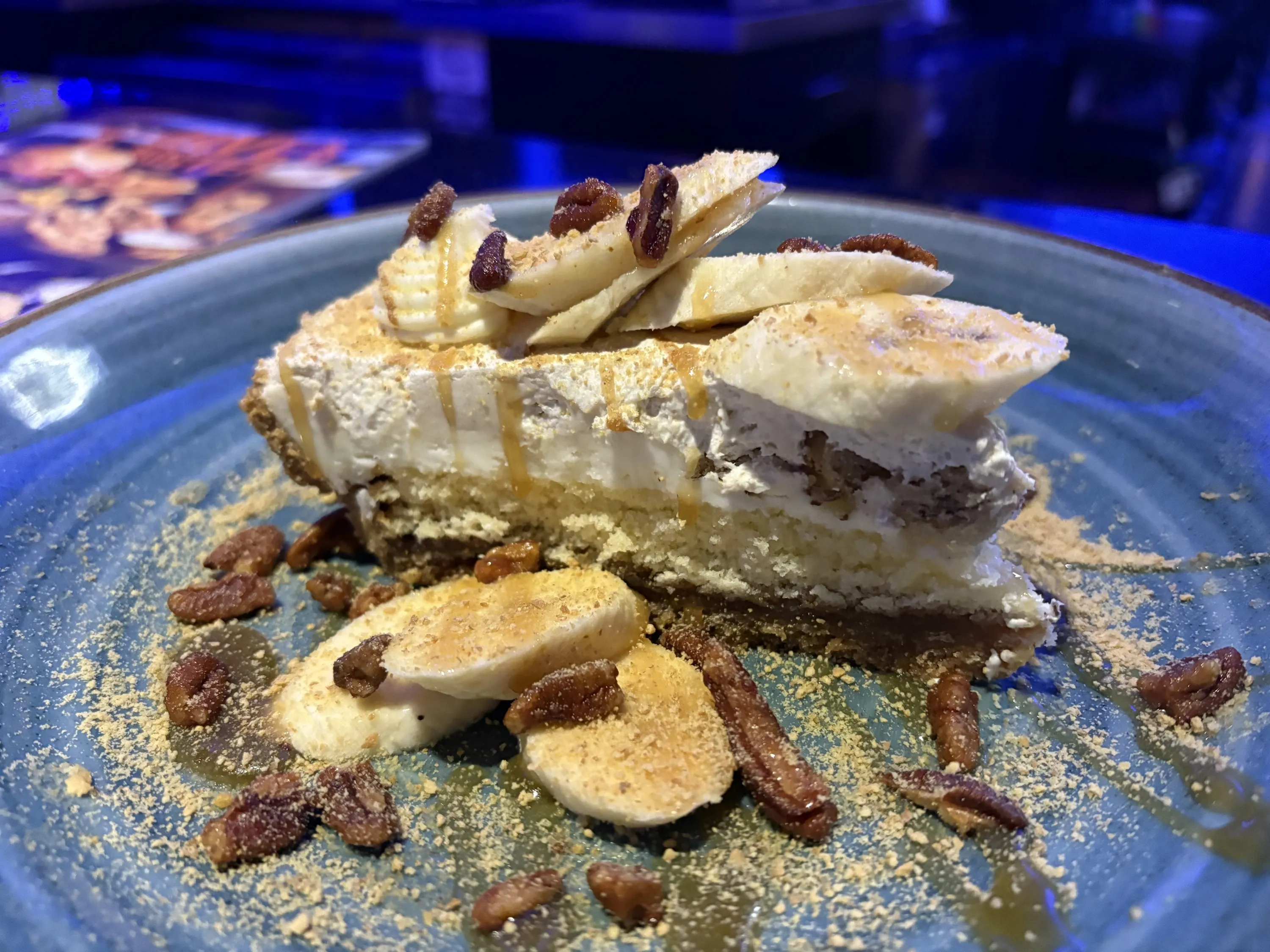 Bananas Foster Pie at Dave & Buster's