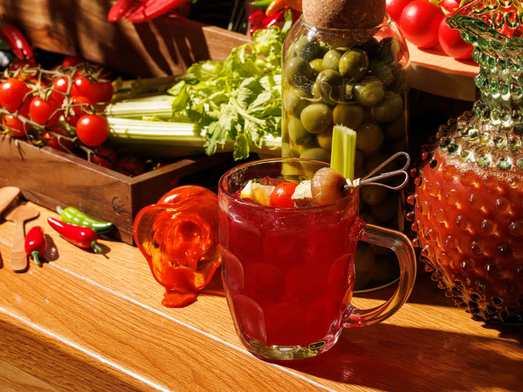 StandardX Garnished Bloody Mary cocktail in a jug.