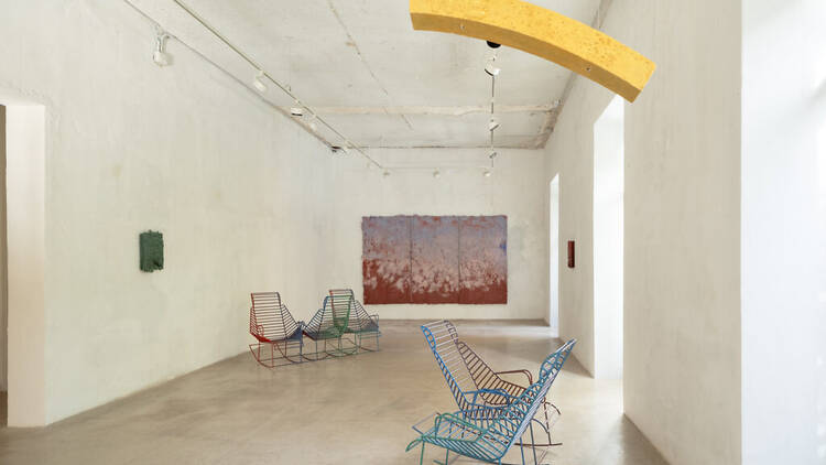 Vistas de la exposición 'Una lucha de paisajes1 de Iván Argote. Foto Pablo Gómez Ogando