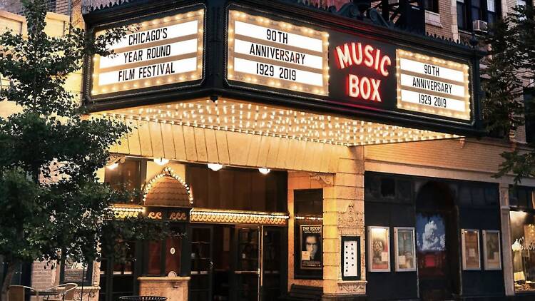 Music Box Theatre The facade of the Music Box Theatre
