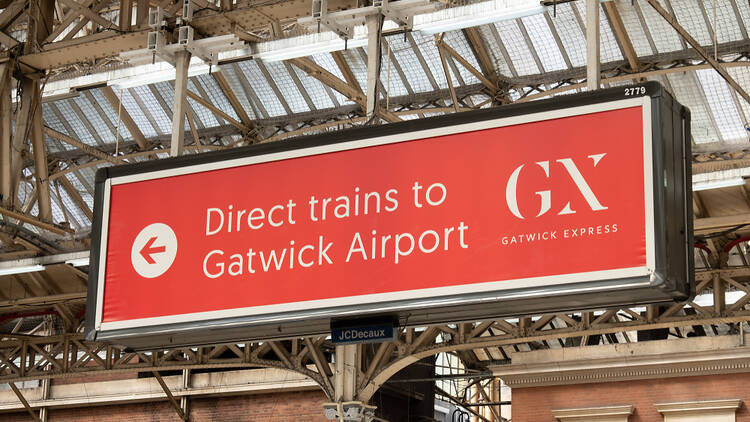 Gatwick Express sign, London