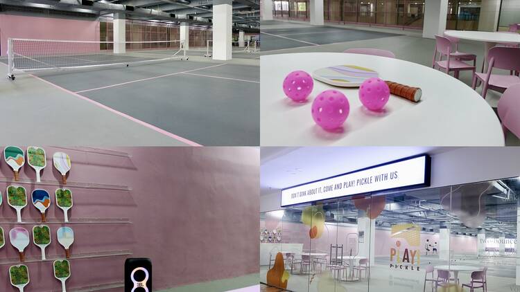 Play Pickle Serangoon - pink pickleball court in Singapore