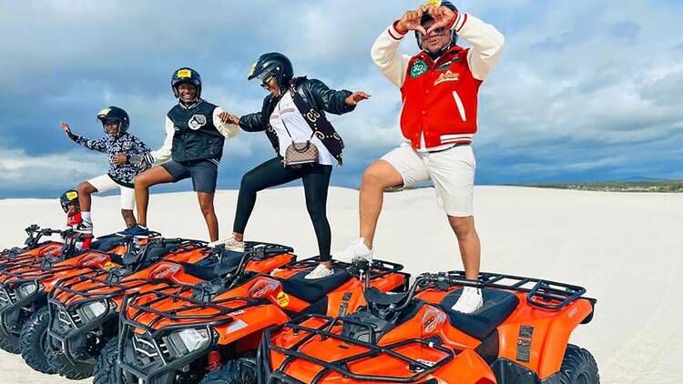 Quad biking the Atlantis Dunes