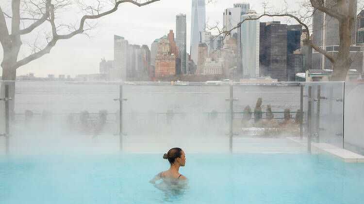 heated spa pool (bubbly domes night)