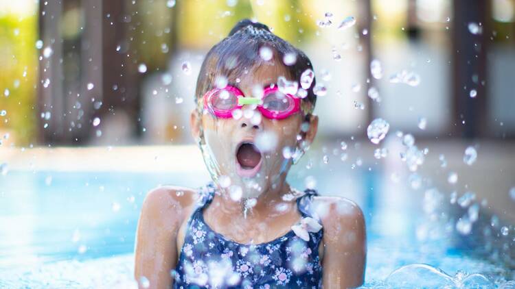 Girl swimming