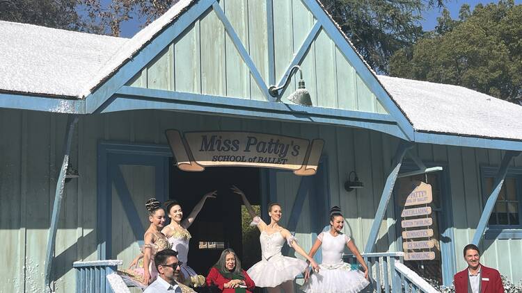 Miss Patty's School of Ballet, with actress Liz Torres and ballerinas posing.