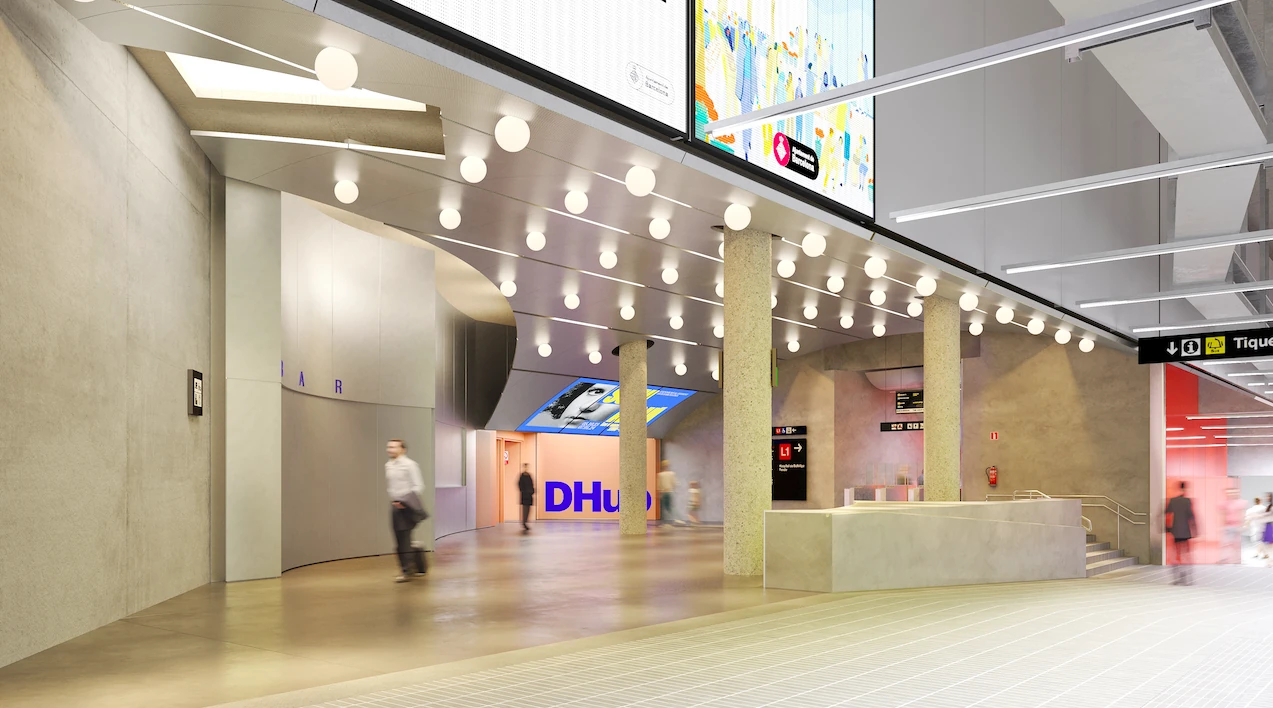 vest&iacute;bul, gl&ograve;ries, metro, dhub