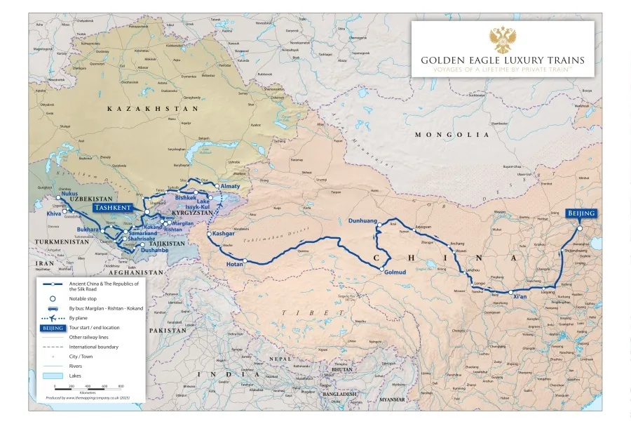 Golden Eagle Silk Road Express route 