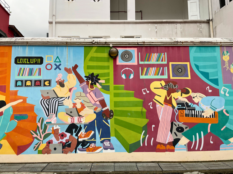 Wander through Bugis Street’s murals and hidden art corners