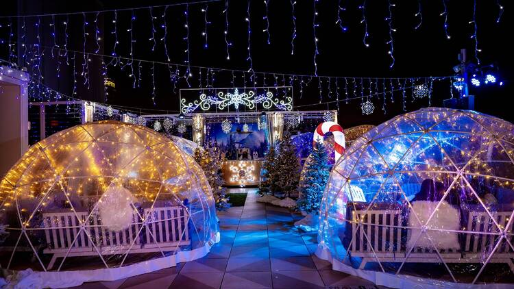 Igloos at Level 8’s Winter Hour.