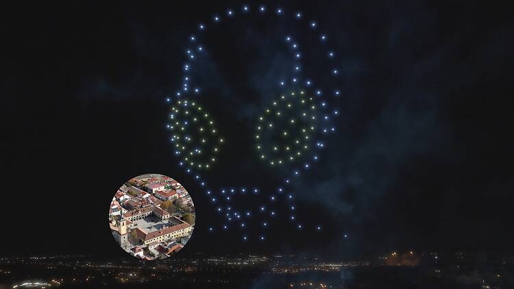 Espectáculo de drones en Brunete