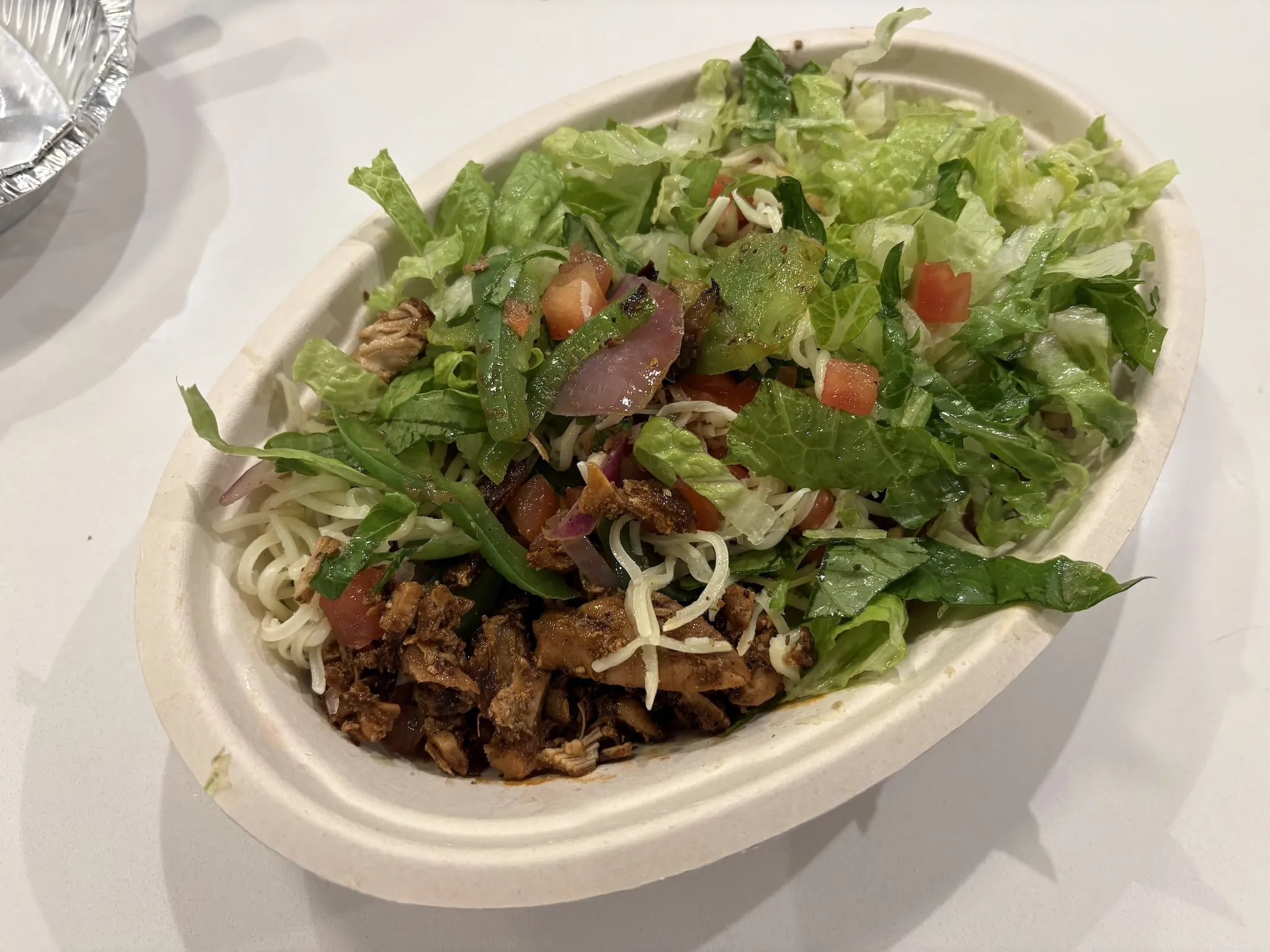 Double high-protein burrito bowl at Chipotle
