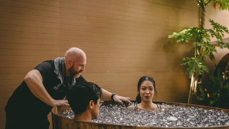 Shock your system awake with ice baths and breathwork at Stuart and Kam's Saturday sessions