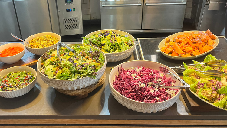 Spread of salads