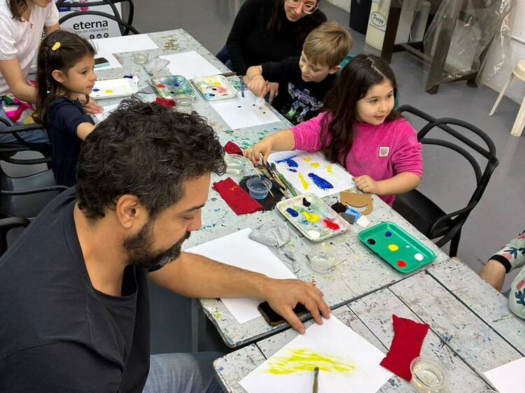 A Mural in Progress at the National Museum of Decorative Arts A Mural in Progress at the National Museum of Decorative Arts