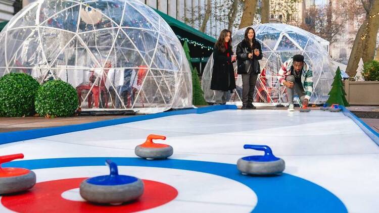 curling in bryant park