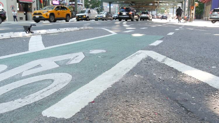 Bike lane in NYC