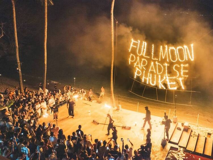 Dance under the first full moon of the year at Paradise Beach Phuket
