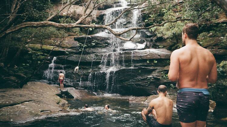 waterfall on Wondabyne to Patonga hike
