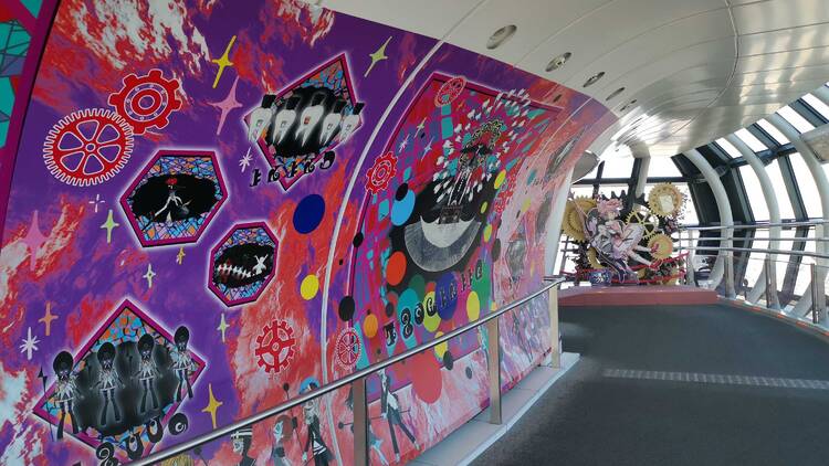 Madoka decorations in hallway Madoka decorations in hallway