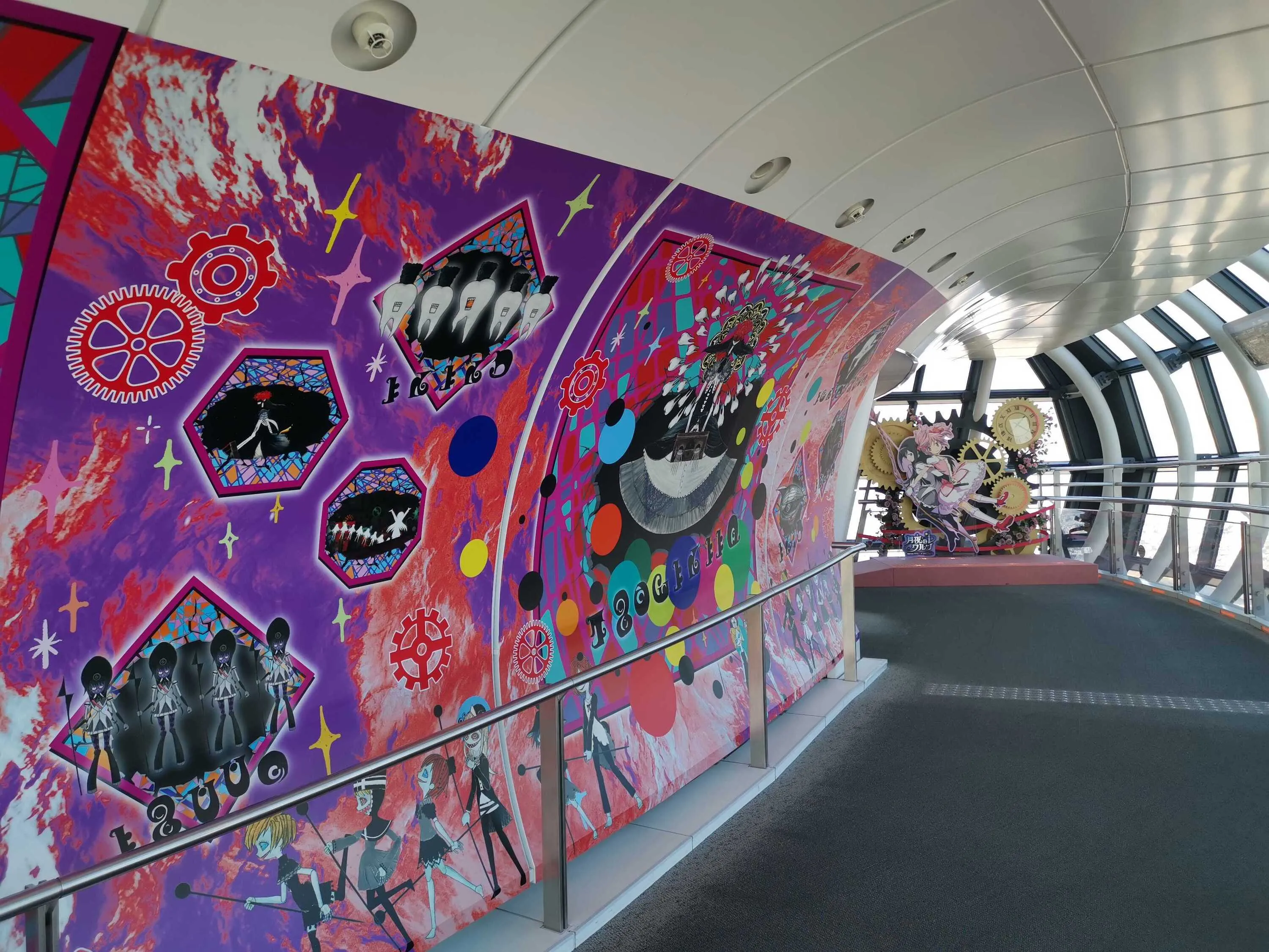 Madoka decorations in hallway