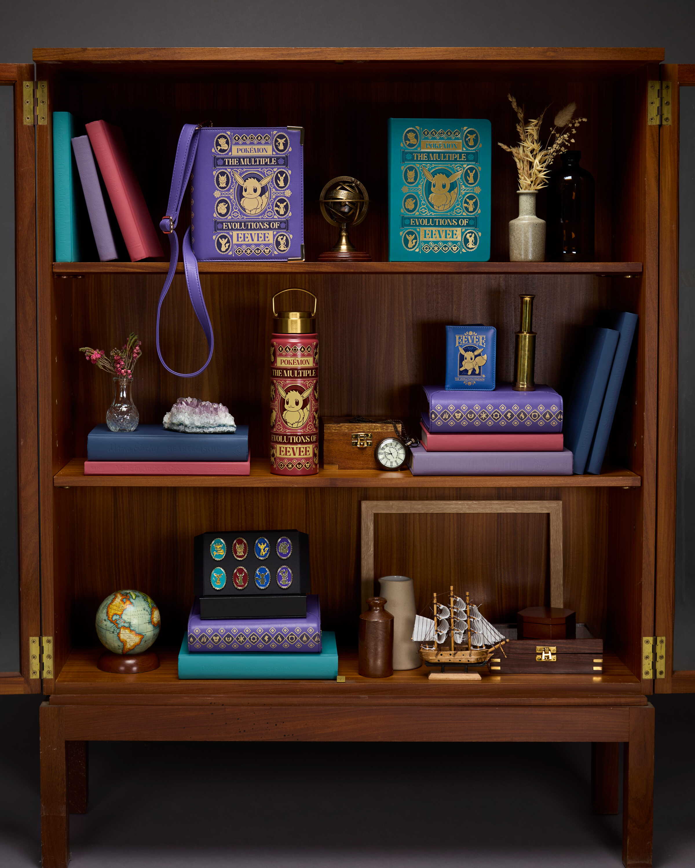 Some of the Evee-lution merch available at the Pokémon x Natural History Museum pop-up store.