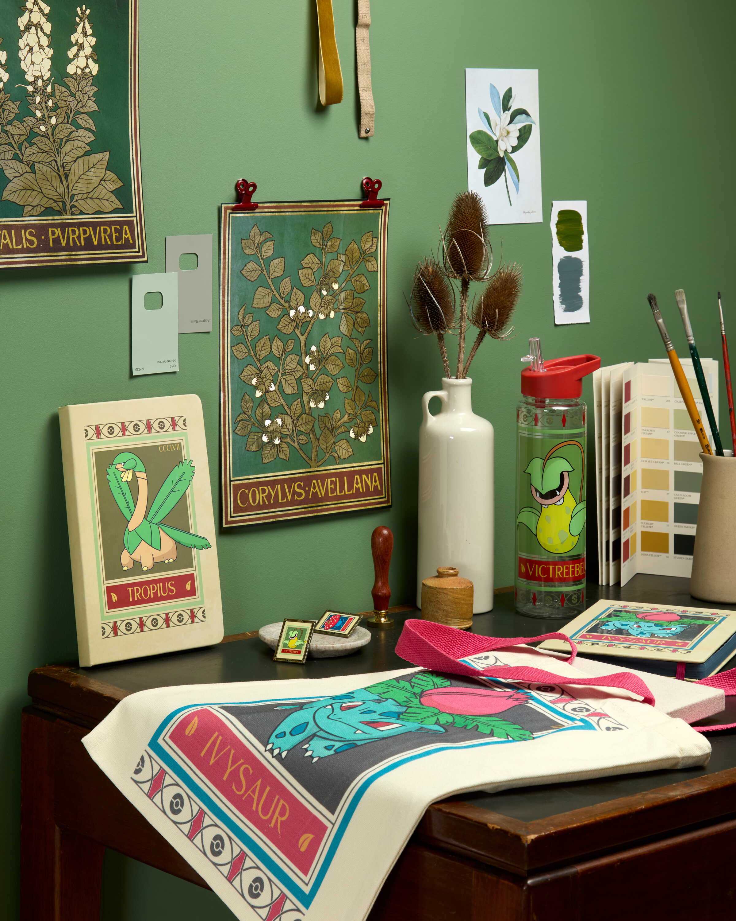 Some of the merch available at the Pokémon x Natural History Museum pop-up store.