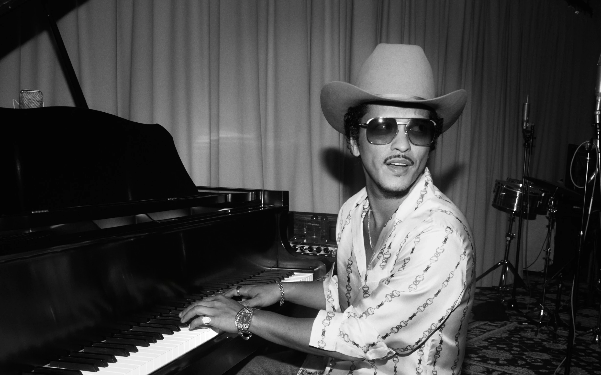 Bruno Mars press shot for The Romantic Tour 2026